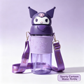 Cartoon Sporty Water Bottle with Detachable Strap