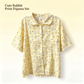 Cute Rabbit Print Pajama Set