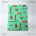 Friends Theme Acrylic Binder Divider – Green Pattern Page Marker